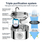 Stainless Steel Water Fountain - 3.2L + 4 filters