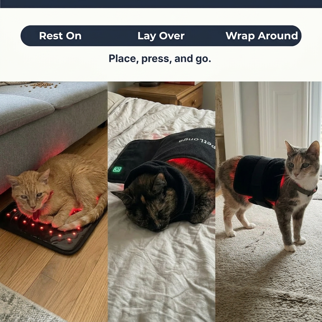 PetLonga Red Light Mat Cat